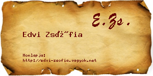 Edvi Zsófia névjegykártya