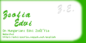 zsofia edvi business card